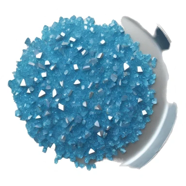 Blue glitter small crystals in a silver tray  sticker