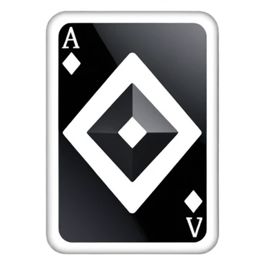 3d diamond shape matte black. diamond shape like on a playing card sticker