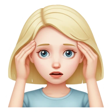 Girl dizzy from hitting head sticker