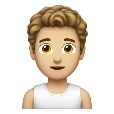 white teenage boy brown hair sticker