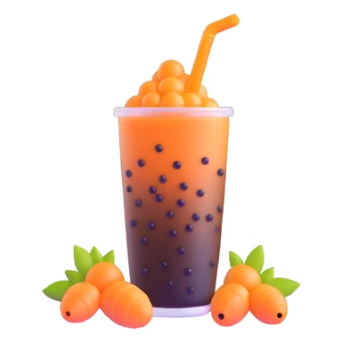 bubble tea with boba pearls sticker