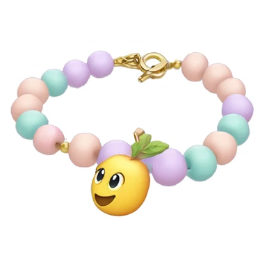 Pastel bracelet with ‘SWIFTIE’ in beads, Apple iOS emojis 💕🌸✨🎶🐍 sticker