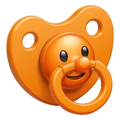 pixel art orange pacifier sticker