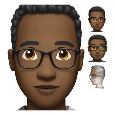 Black Boy with Taper Fade Tall handsome with glasses  sticker