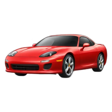 red sports car sticker