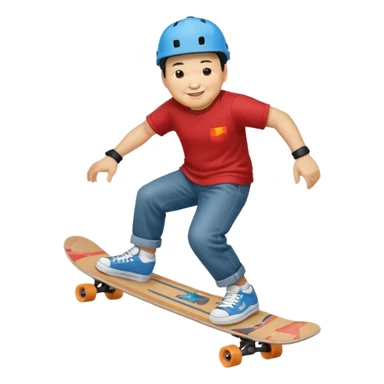 Xi Jinping riding skate board sticker