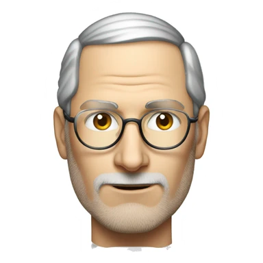 steve jobs with glass sticker