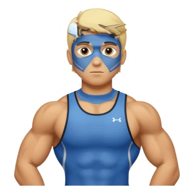 blonde boy athelete sticker