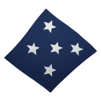 A flag with three colours which includes the colour if blue, white , yellow  sticker