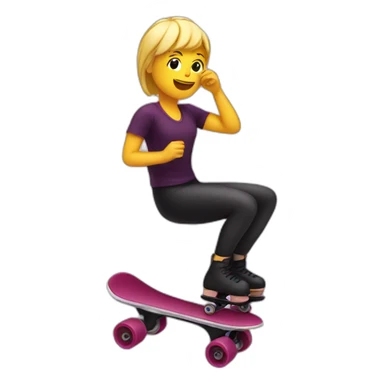 Wine on roller skater sticker