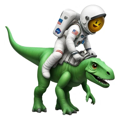 Astronaut riding a dinosaur  sticker