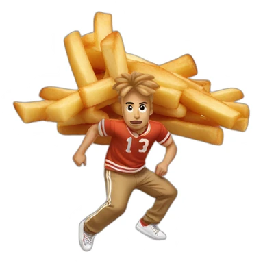 poutine breakdancing sticker