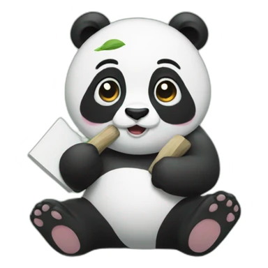 Panda holding a sign that says raid sticker
