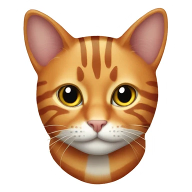 all orange striped cat sticker
