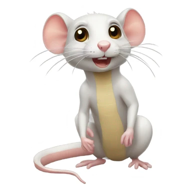 A hybrid of a rat and a snake sticker