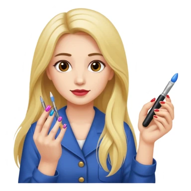 nail artist long haired sticker