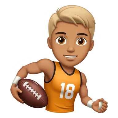 AFL player handballing a football sticker