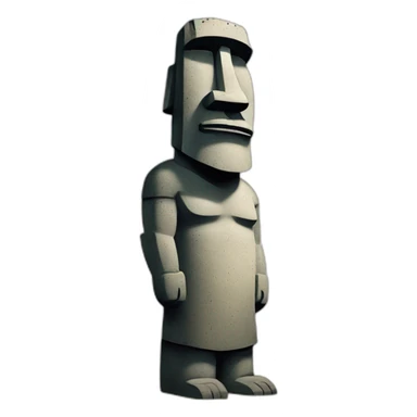 a moai with a comics bubble saying "Bestooo" sticker