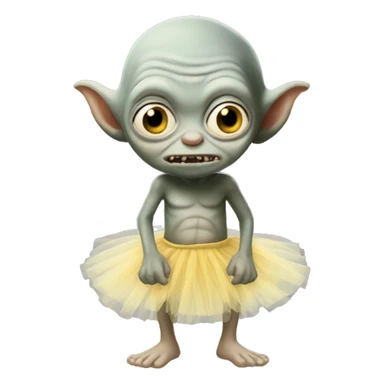 Gollum wearing a tutu  sticker