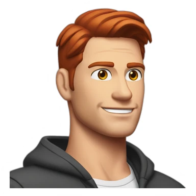 Ryan mcpartlin neatly slicked back red hair sticker