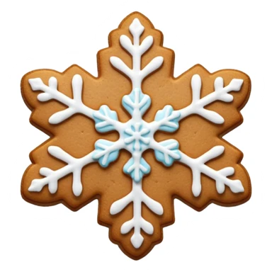 gingerbread cookie in snowflake shape sticker