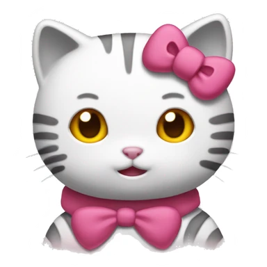 hello kitty as an actual cat sticker