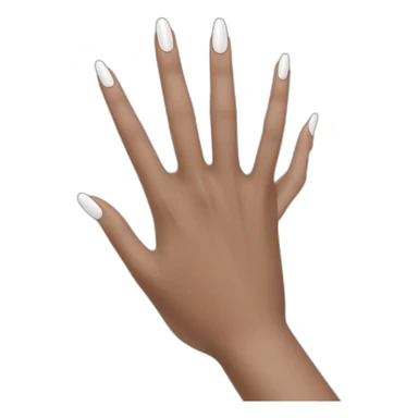 White hand white nails sticker