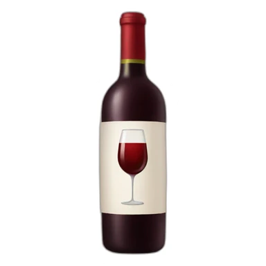 red wine bottle sticker