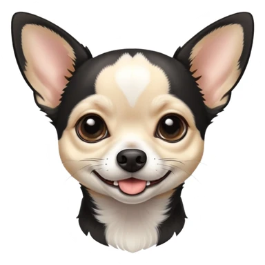 Black and white chihuahua with underbite sticker