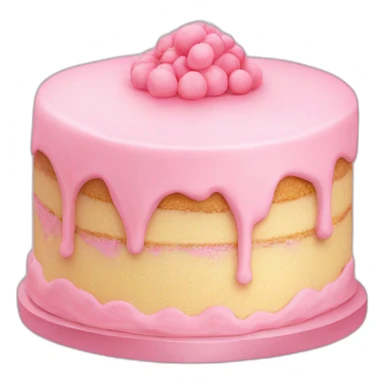 Simple cake with pastel pink frosting sticker
