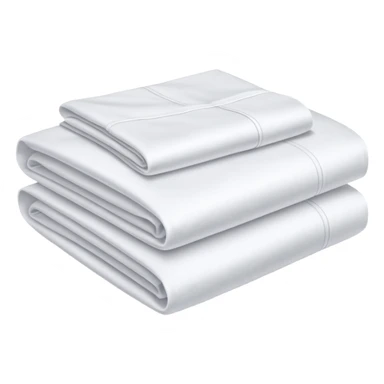 neatly folded bed sheets sticker