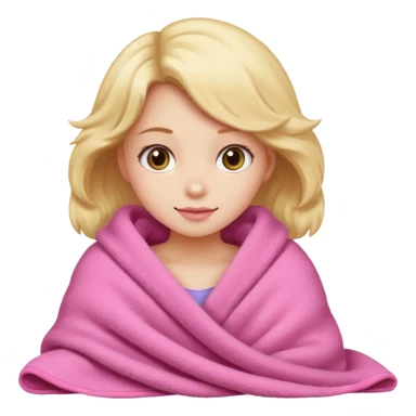 Girl selling pink blanket  sticker
