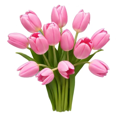 bouquet of pink tulips sticker