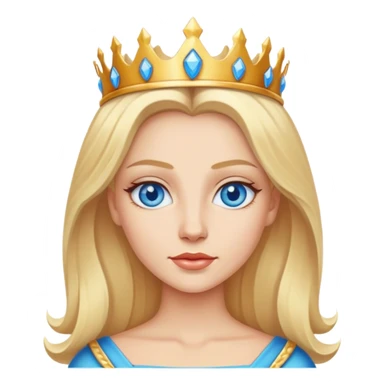 blonde queen blue eyes sticker