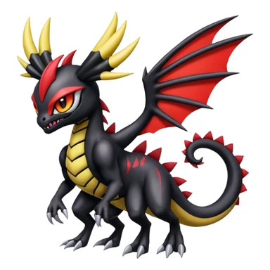 Colorful Cool Badass  Meloetta-Giratina-Venom-Guilmon-Darkrai-Pokémon-Fakémon-fusion-hybrid-creature sticker