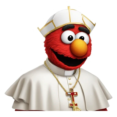 Elmo as pope sticker