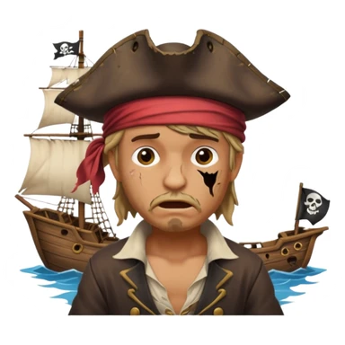 Gemisi batan bir korsan sticker