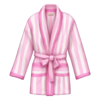 Victoria secret robe with white and pink iconic stripes  sticker