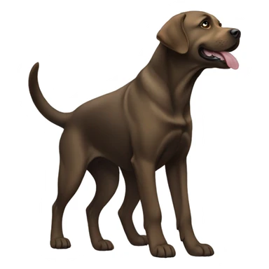 Labrador trying to catch his own tail sticker