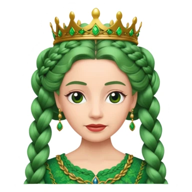 The queen with vine-like hair sticker