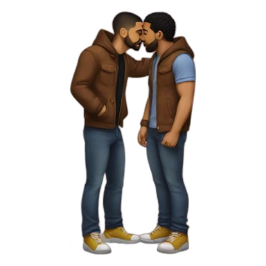 Drake and Adonis kissing sticker