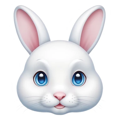 Conejo blanco de ojos azules cute sticker