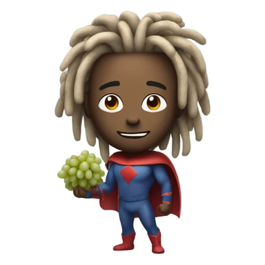 Super pk with dreadlocks and grapes sticker