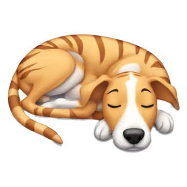 Fawn tiger greyhound sleep  sticker