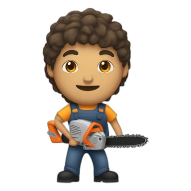 Javier Milei with a chainsaw sticker