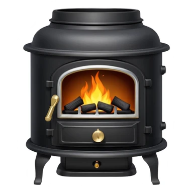 house coal stove sticker