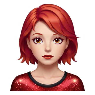 Recrutador Vermelho Glitter sticker