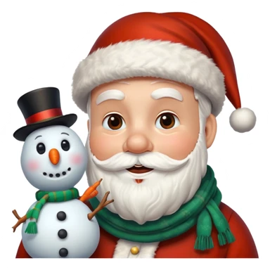 Santa and snowman sticker