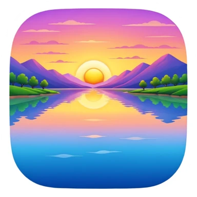 nature, sunrise on a river sticker