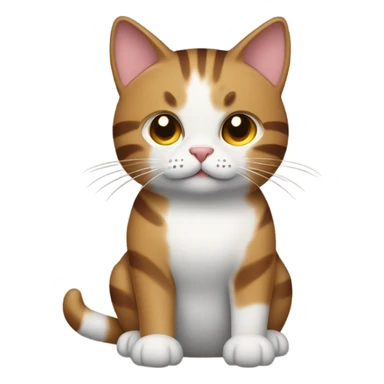 Quiero un gato rayado color marrón  sticker